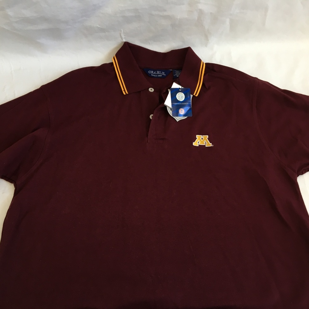 Men's Minnesota Gophers Polo Shirt Size XL New